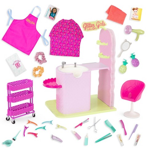 cigar under Udfyld Glitter Girls Hair Salon Playset & Styling Accessories For 14" Dolls :  Target