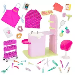 Glitter Girls Hair Salon Playset & Styling Accessories for 14" Dolls