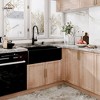 CASAINC 33'' Rectangular Single Bowl Fireclay Farmhouse Apron Kitchen Sink with Pullout Faucet, Matte Black - 2 of 4