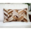12 X 20  Chevron Cowhide Throw Pillow - 2 of 4