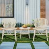 3 Pieces Hollow Design Patio Conversation Bistro Set for Balcony Garden Yard - 3 of 4
