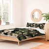 Deny Designs Full/Queen Burcu Korkmazyurek Dark Garden Duvet Cover and Pillow Sham Black - 2 of 4