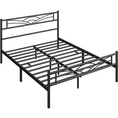 Yaheetech Metal Platform Bed Frame with Cloud-inspired Design Headboard