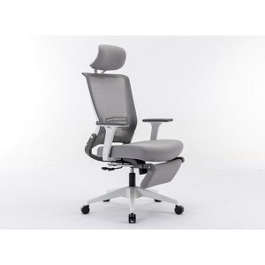 MaseiKar Ergonomic Office Chair with Lumbar Support & Headrest & Flip-up Arms Height Adjustable Rocking Home Office Desk Swivel High Computer Chair - 1 of 4
