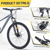NAYSAYE 27.5 Inch 8 Speed Mountain Bike with Front Suspension and Durable Steel Frame for All Terrain Adventures, Grey, 68.5"*27.1"*40.55" - 4 of 4