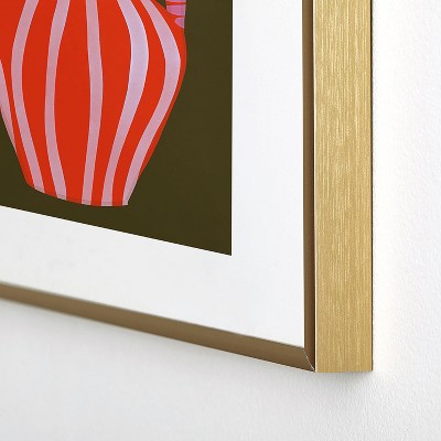 Gold Metal Frame Modern Vase Art Print