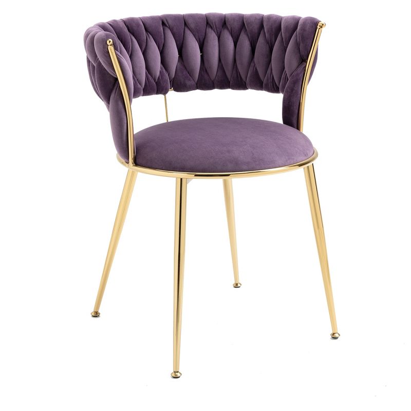 Set of 2 Modern Velvet Upholstered Accent Chair with Tufted Backrest-ModernLuxe, 5 of 13