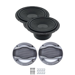 Hertz C 165 L 6 1/2" Low Frequency Woofer Pair with 1 set CG 165 Grills - 1 of 4