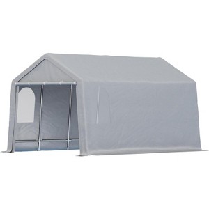 Coucheta Heavy Duty Enclosed Carport, Triple Layer Waterproof PE Cover & Powder Coated Steel Frame, All Weather Outdoor Garage Shelter for Outdoor - 1 of 4