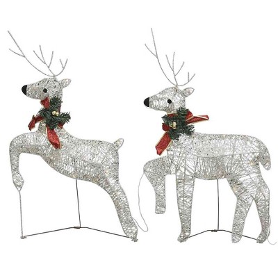 vidaXL Christmas Reindeers Decoration Christmas Lighting Display with LEDs - Gold 2
