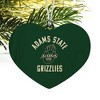 Adams State University Grizzlies Logo Heart Love Wood Christmas Tree Holiday Ornament - 3 of 4
