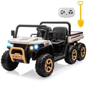 Kids Ride On Dump Truck 24V 4WD - 6-Wheel All-Terrain 2-Seater UTV with Parent Remote, Electric Dump Bed, Bluetooth, LED Headlights for Ages 3-9 - 1 of 4