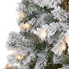Nearly Natural 8-ft Flocked West Virginia Fir Artificial Christmas Tree with 500 Clear LED Lights - 3 of 4