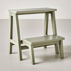 Wood Kitchen Step Stool Sage Green - Hearth & Hand™ with Magnolia - 1 of 4