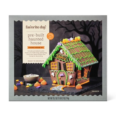 Halloween Pre-Built Haunted House Cookie House Kit - 25.2oz - Favorite Day™