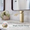 WOWOW Single Handle Waterfall Bathroom Faucet with Deckplate - 3 of 4