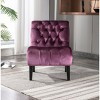 NicBex Modern Ergonomic Accent Chair, Velvet Fabric Recliner Chair with Back and Wood Legs for Living Room, Bedroom - 2 of 4