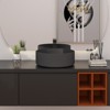 CASAINC 17'' Round Concrete Bathroom Vessel Sink with Drainer, Black Earth - 2 of 4