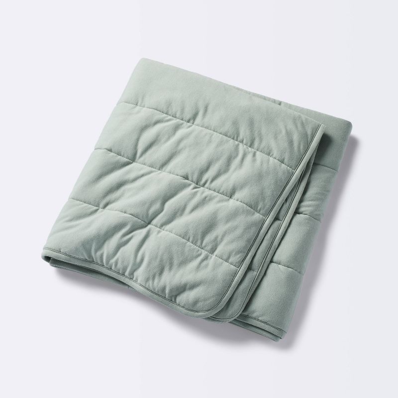 Rayon from Bamboo Quilted Baby Blanket - Green - Cloud Island&#8482;, 1 of 6