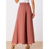 Allegra K Women's Casual High Waist Drawstring Loose Fit Pocket Wide Leg Pants - 4 of 4