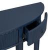 Console Table With Vertical Stripe Drawer Fronts & 4 Legs, Farmhouse Entryway Sofa Table With 3 Drawers For Entry Way Hallway Dining Room Living Room - 4 of 4