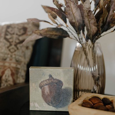 Amber Ribbed Glass Decorative Vase, 10.5"