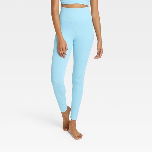 Women's Ultra High-Rise Rib Leggings - All In Motion™ Light Blue XL