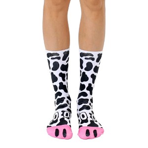 Living Royal Cow Photo Print Crew Socks - 1 of 3