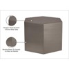 Hexagon Brushed Chrome Modular Coffee Table-Meridian Furniture - 4 of 4