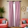 Slickblue Checkered Backdrop Curtains – 2 Panels, 58"x96", Yarn Dyed Gingham Fabric with Rod Pocket, 9 Color Options - 2 of 3