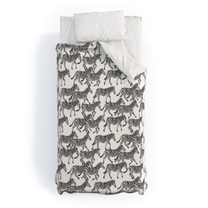 Deny Designs Kids' Little Arrow Design Co Zebras Duvet Cover Bedding Set - 1 of 3