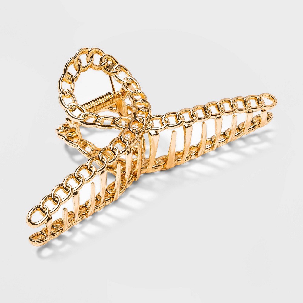 Metal Loop Claw Hair Clip - A New Day™ Gold