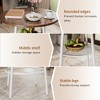 TiramisuBest 3-Piece Round Bar Table Set,Small Dining Table with 2 Stools, Backrest & Partition for Kitchen & Dining Room, Grey - 4 of 4