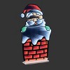 Santa & Chimney Festive Acrylic 35" EkkoLight Infinity Glow Holiday Accent by Melrose - 3 of 3
