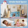 TUYOHW Twin/Full Kids House Loft Bed with Slide & Tent,Creative Playhouse Loft Frame with Ladders,Lights for Boys & Girls,No Box Spring Needed - 4 of 4