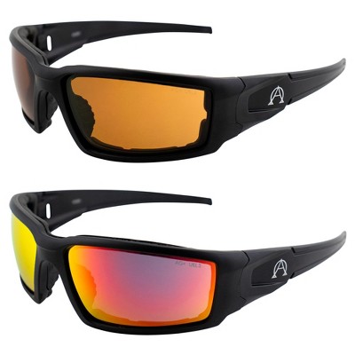 2 Pairs of Alpha Omega AO5 Safety Motorcycle Sunglasses