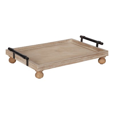Kate and Laurel Bruillet Tray, 12x16, Brown