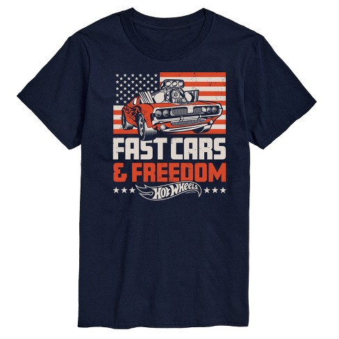 Men's - Hot Wheels - Rodger Dodger Fast Cars & Freedom Flag Short Sleeve Graphic T-Shirt - image 1 of 4