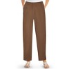 Collections Etc Elastic Waistband with Side Pockets Cotton Knit Pants - 2 of 4