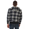 Gioberti Men's Checkered Flannel Hoodie Jacket with Faux Shearling Lining - 4 of 4