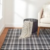 Annie Selke - Dash & Albert Houston Plaid Black Machine Washable Rug, 6x9, Black - 2 of 4