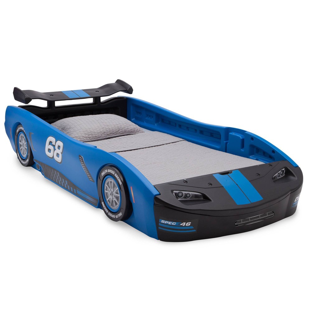 Twin Turbo Race Car Kids' Bed Blue - Delta Children -  79700985