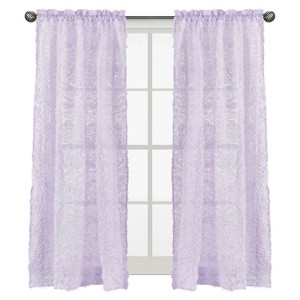 Sweet Jojo Designs Window Curtain Panels 84in. Rose Lavender - 1 of 4