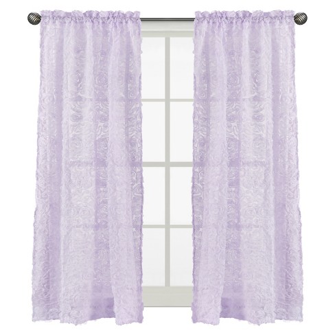 Sweet Jojo Designs Window Curtain Panels 84in. Rose Lavender - image 1 of 4