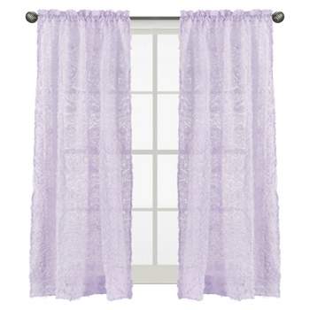 Sweet Jojo Designs Window Curtain Panels 84in. Rose Lavender