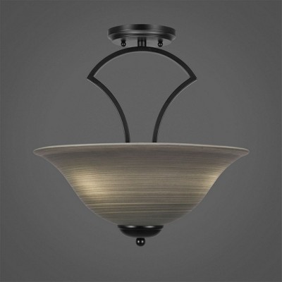 Toltec Lighting Zilo 3 - Light Flush Mount in  Matte Black