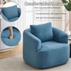 Sapphtopaz 360°Swivel Single Couches for Living Room Teddy Upholstered Round Couch with Pillow High-Resilience Sponge Sofa Chair for Bedroom - 3 of 4