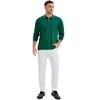 INSPIRE CHIC Men's Classic Regular Fit Solid Color Long Sleeves Business Golf Polo Shirt - 2 of 4