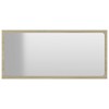 vidaXL Bathroom Mirror Sonoma Oak 31.5"x0.6"x14.6" Engineered Wood - 2 of 4