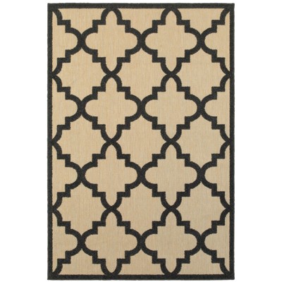 Oriental Weavers Cayman 660N9 Sand/ Charcoal Indoor/Outdoor Area Rug - 9'10" x 12'10"